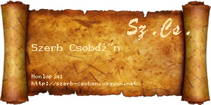 Szerb Csobán névjegykártya